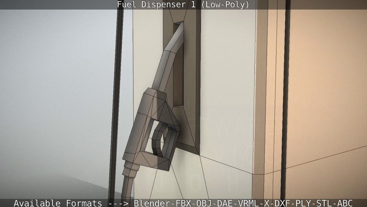 Fuel Dispenser 1 low-poly Low-poly 3D model_50