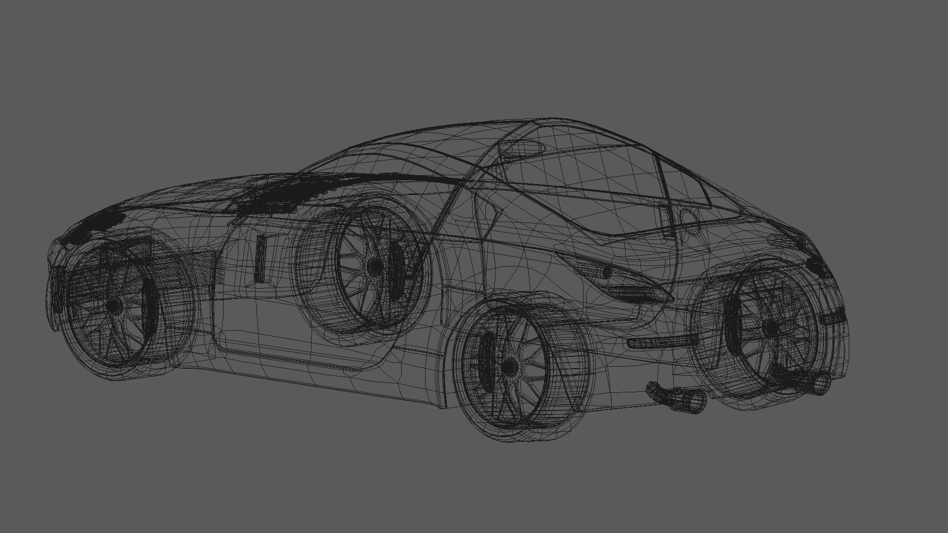 Sports car model 3D model_3