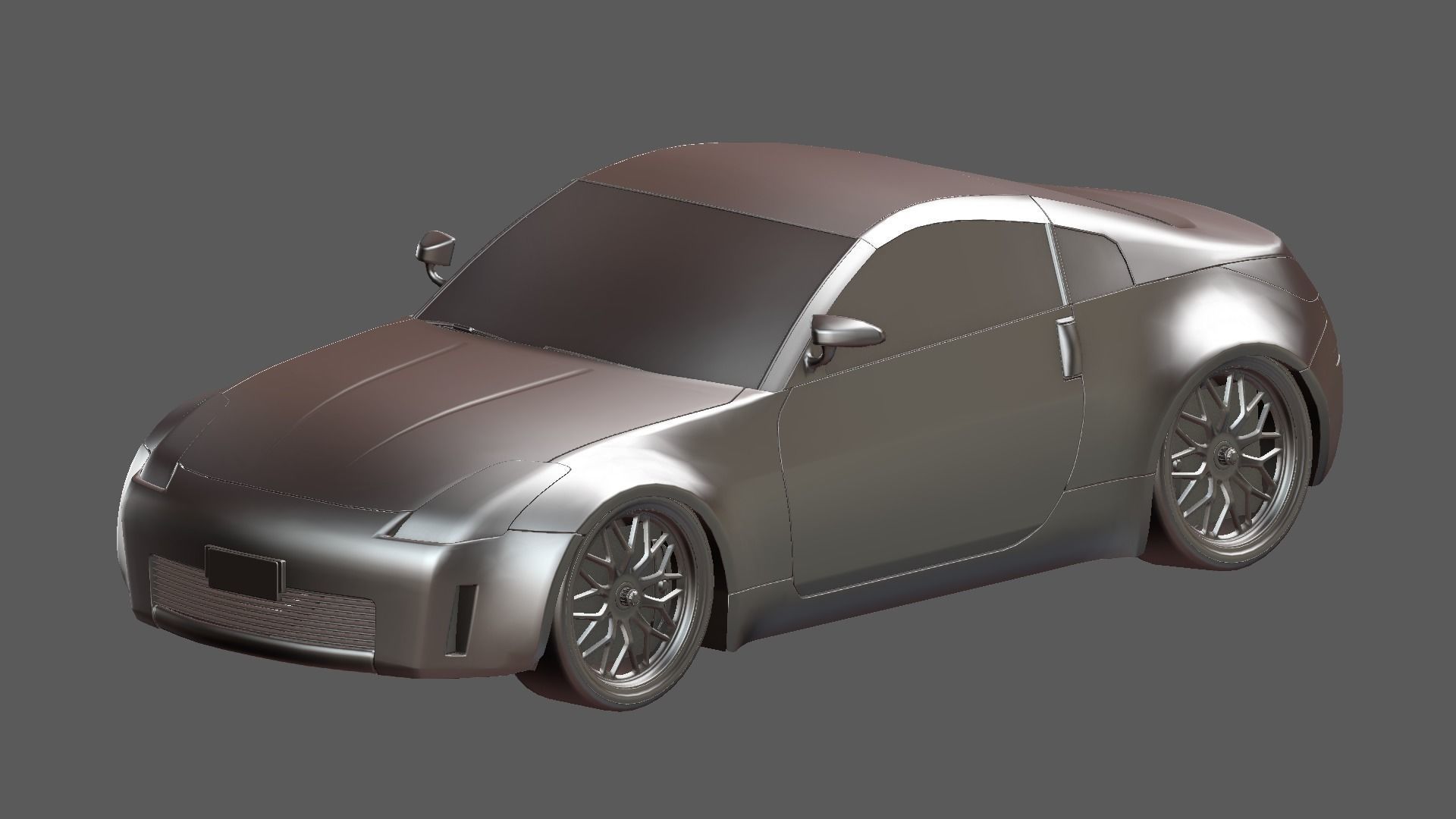 Sports car model 3D model_4