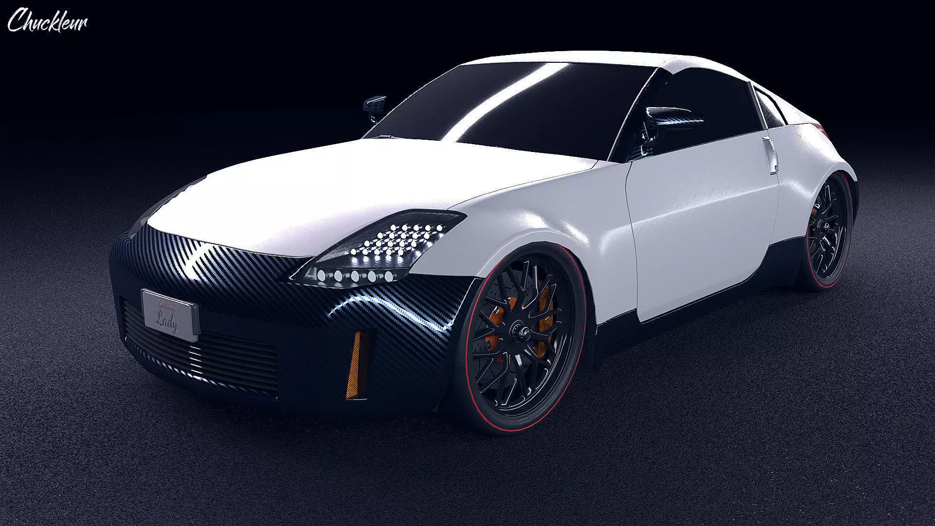 Sports car model 3D model_0