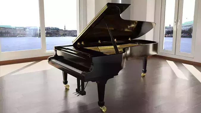 Grand Piano 3d Model 3D model