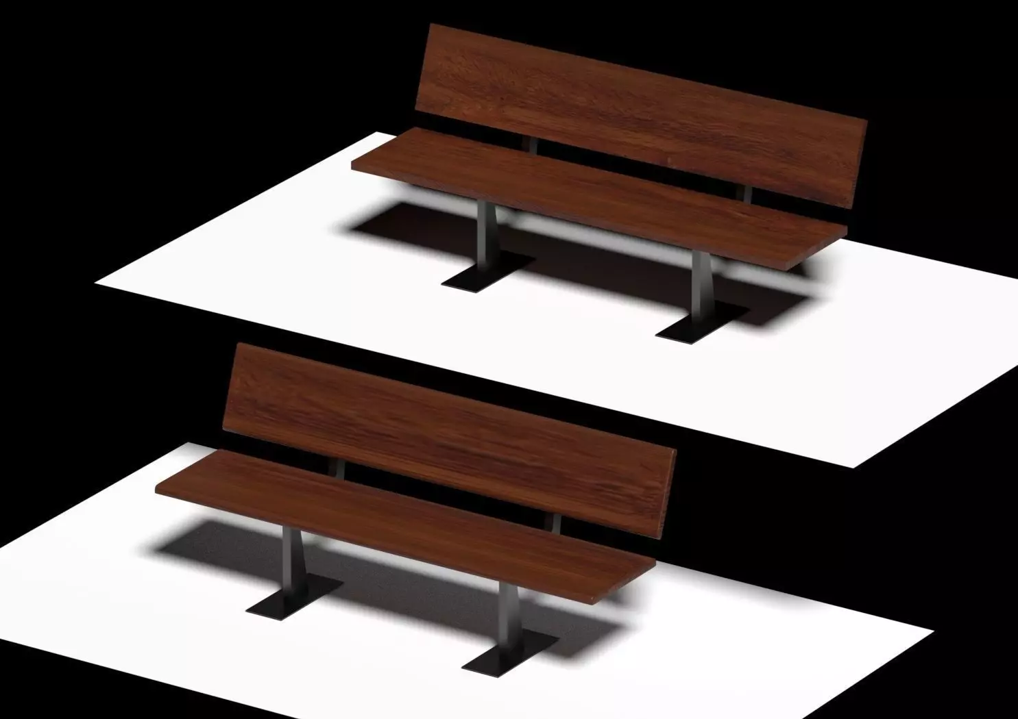bench wooden chair - wooden chair Free low-poly 3D model