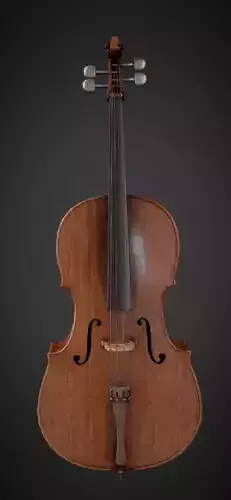 Classic Cello PBR Low-poly 3D model