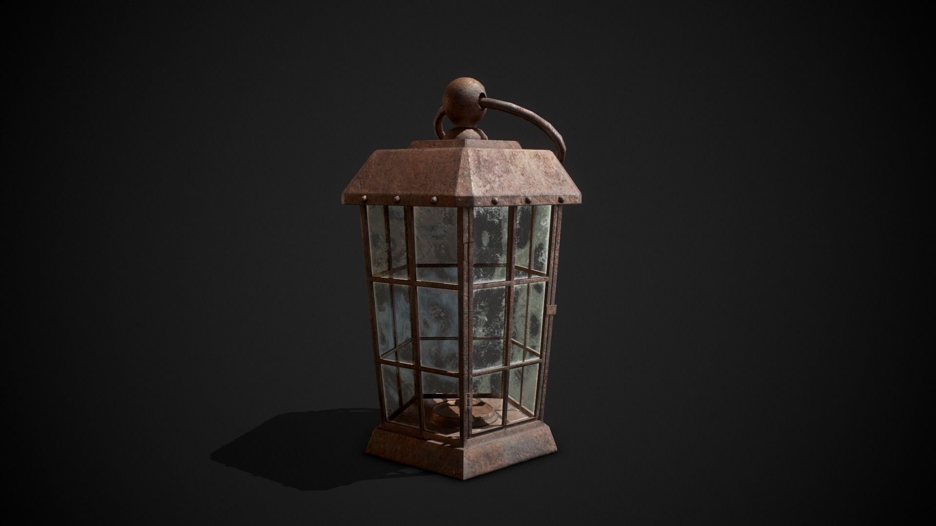 PBR Pirate Lantern Low-poly 3D model_2