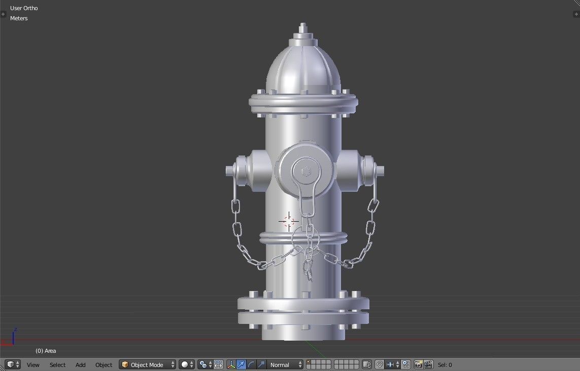 Fire Hydrant 20 - Patriotic American Flag Fireplug 3D model_15