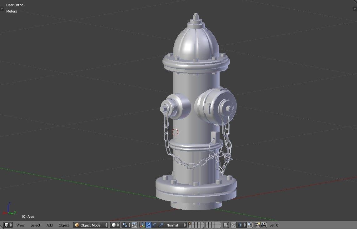 Fire Hydrant 20 - Patriotic American Flag Fireplug 3D model_18