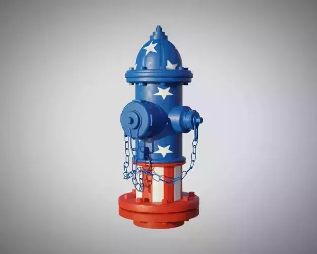 Fire Hydrant 20 - Patriotic American Flag Fireplug