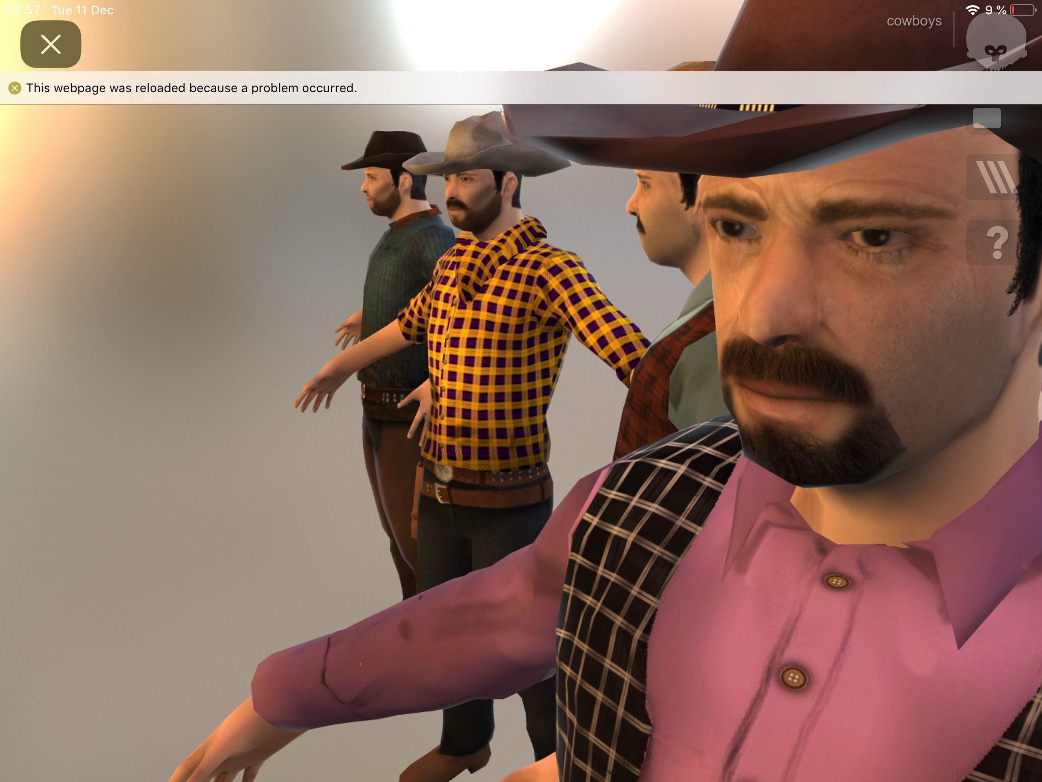 Cowboy Low Poly GameREADY Unity3D Low-poly 3D model_6