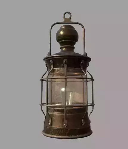 Old Lantern Low-poly 3D model