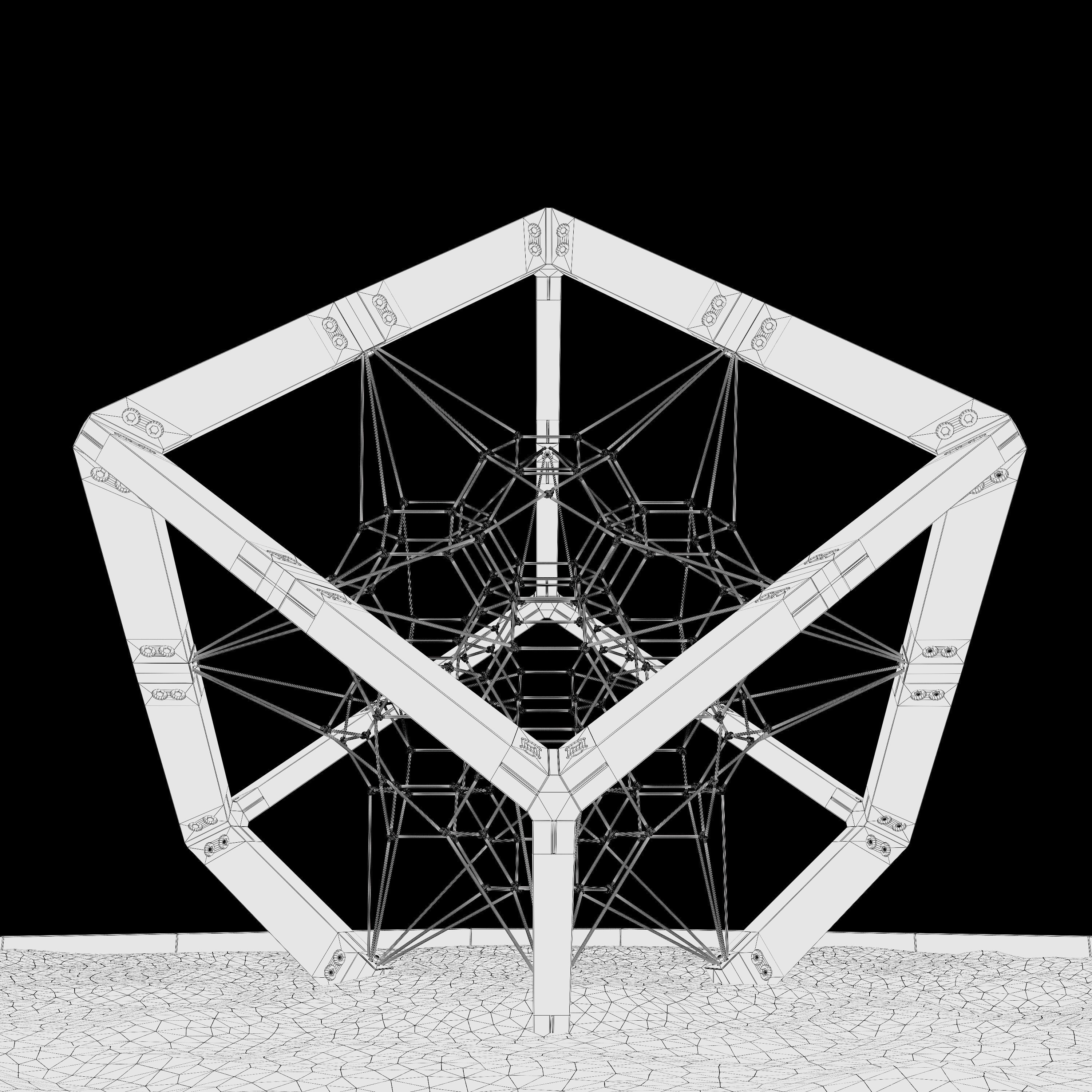 modern playground Berliner Cube 3D model 3D model_3