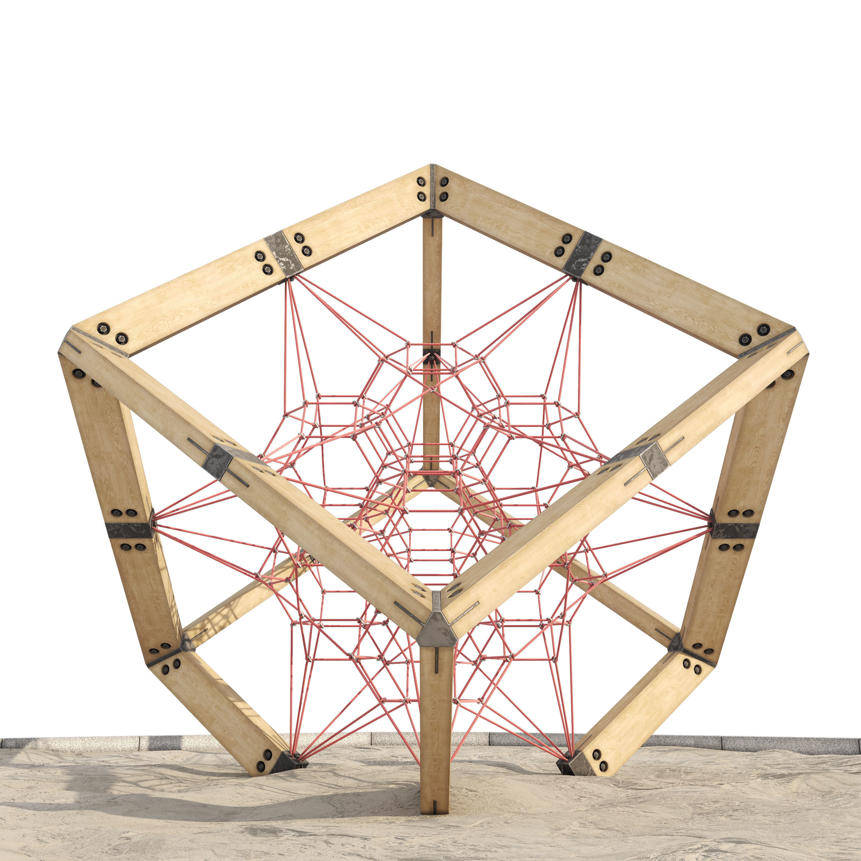 modern playground Berliner Cube 3D model 3D model_2