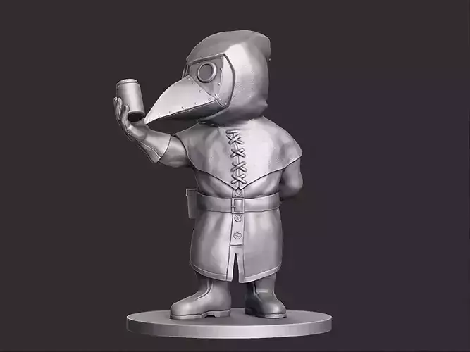 Plague Doctor Miniature 3D print model