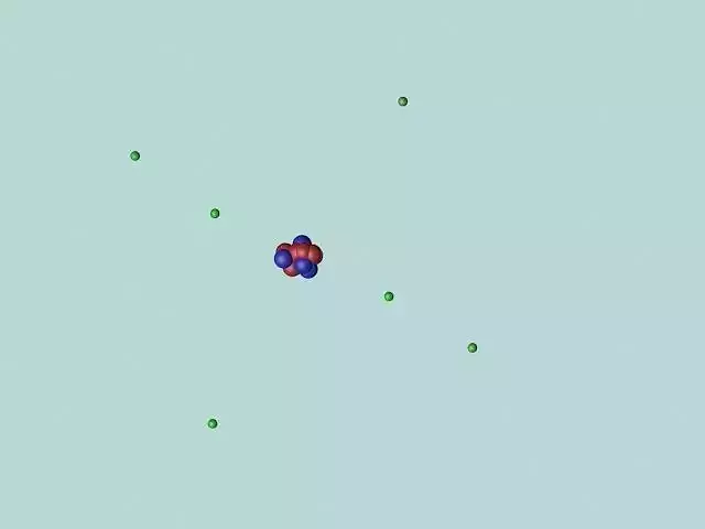 Carbon atom 3D model