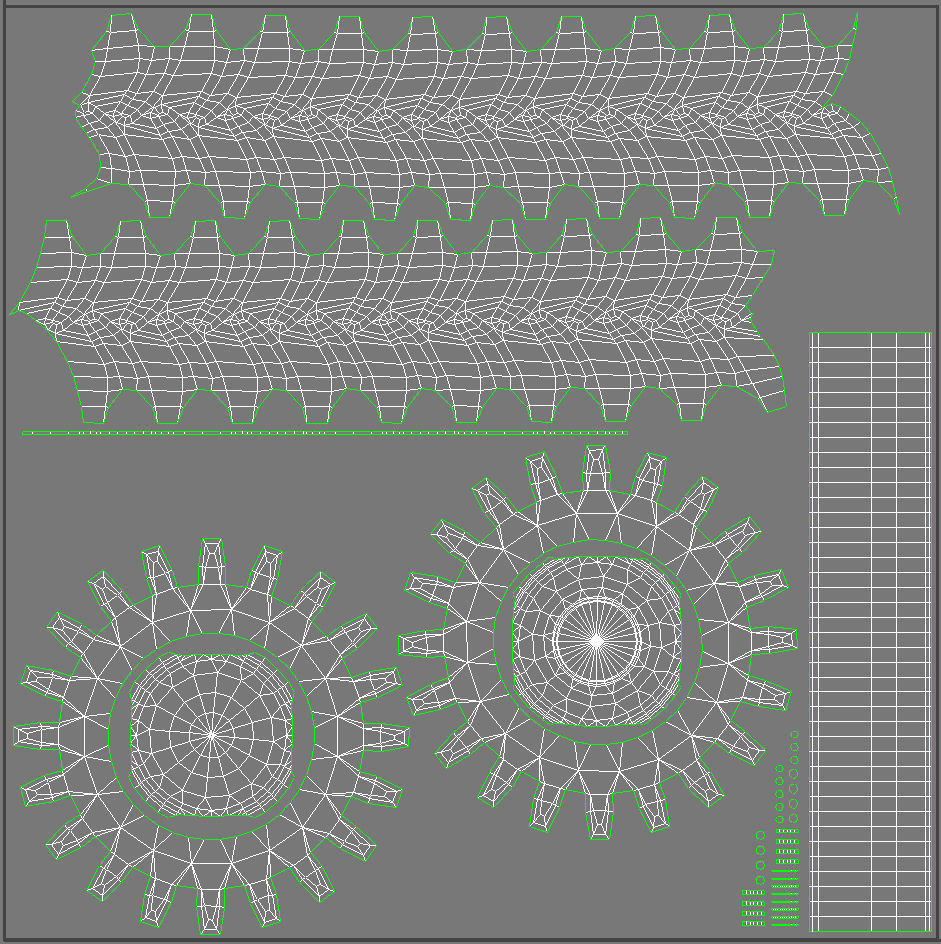 Low poly tractor wheel with uvw mapping game asset Low-poly 3D model_2