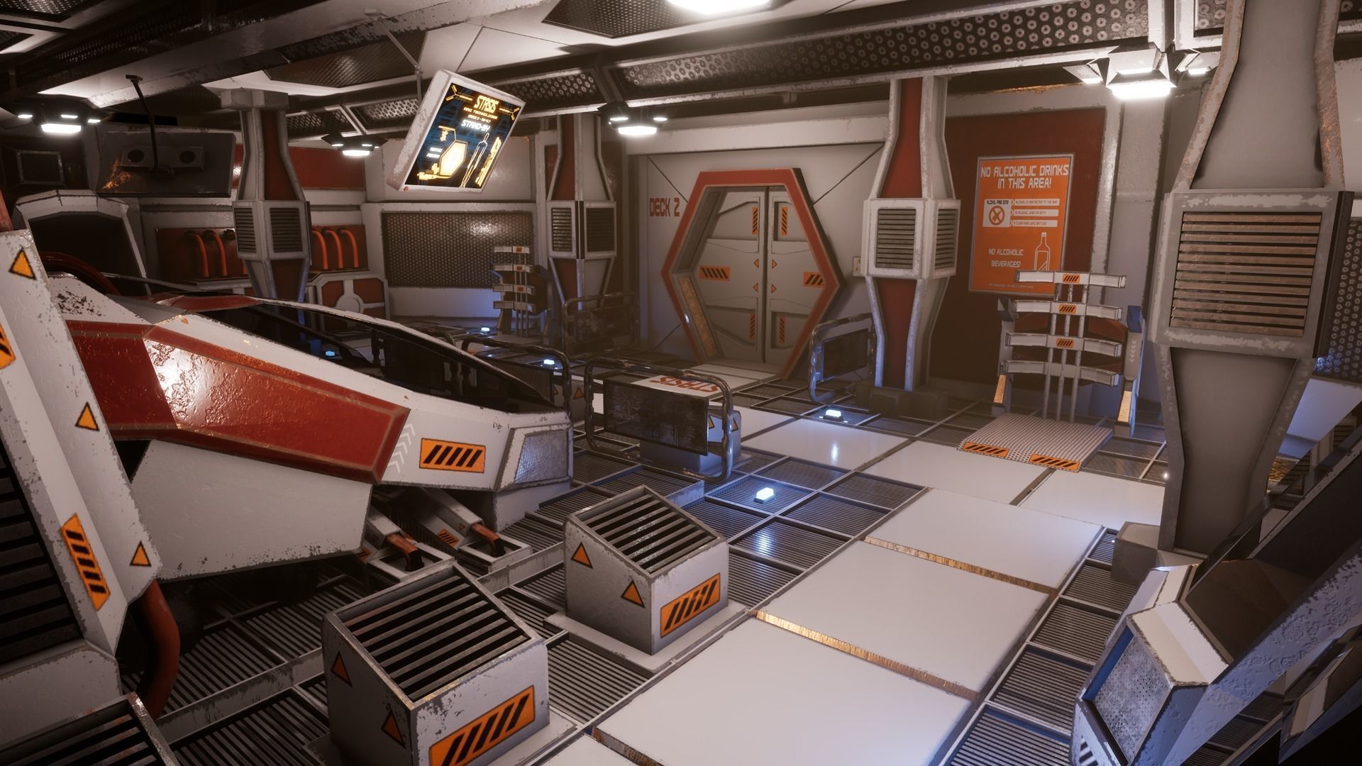 Retro Sci-fi Modular Environment Kitbash Low-poly 3D model_15