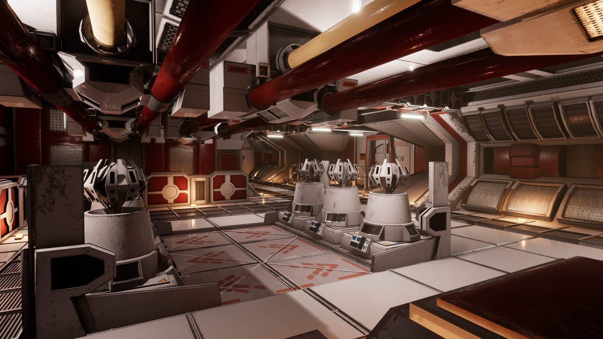 Retro Sci-fi Modular Environment Kitbash Low-poly 3D model_13