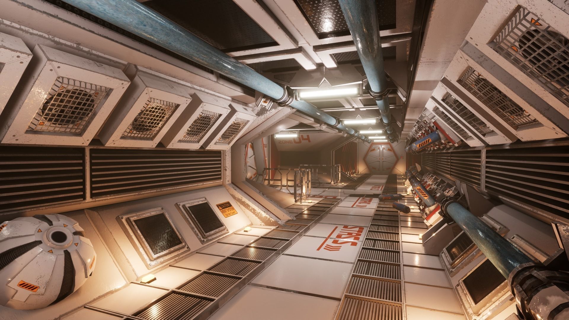 Retro Sci-fi Modular Environment Kitbash Low-poly 3D model_16