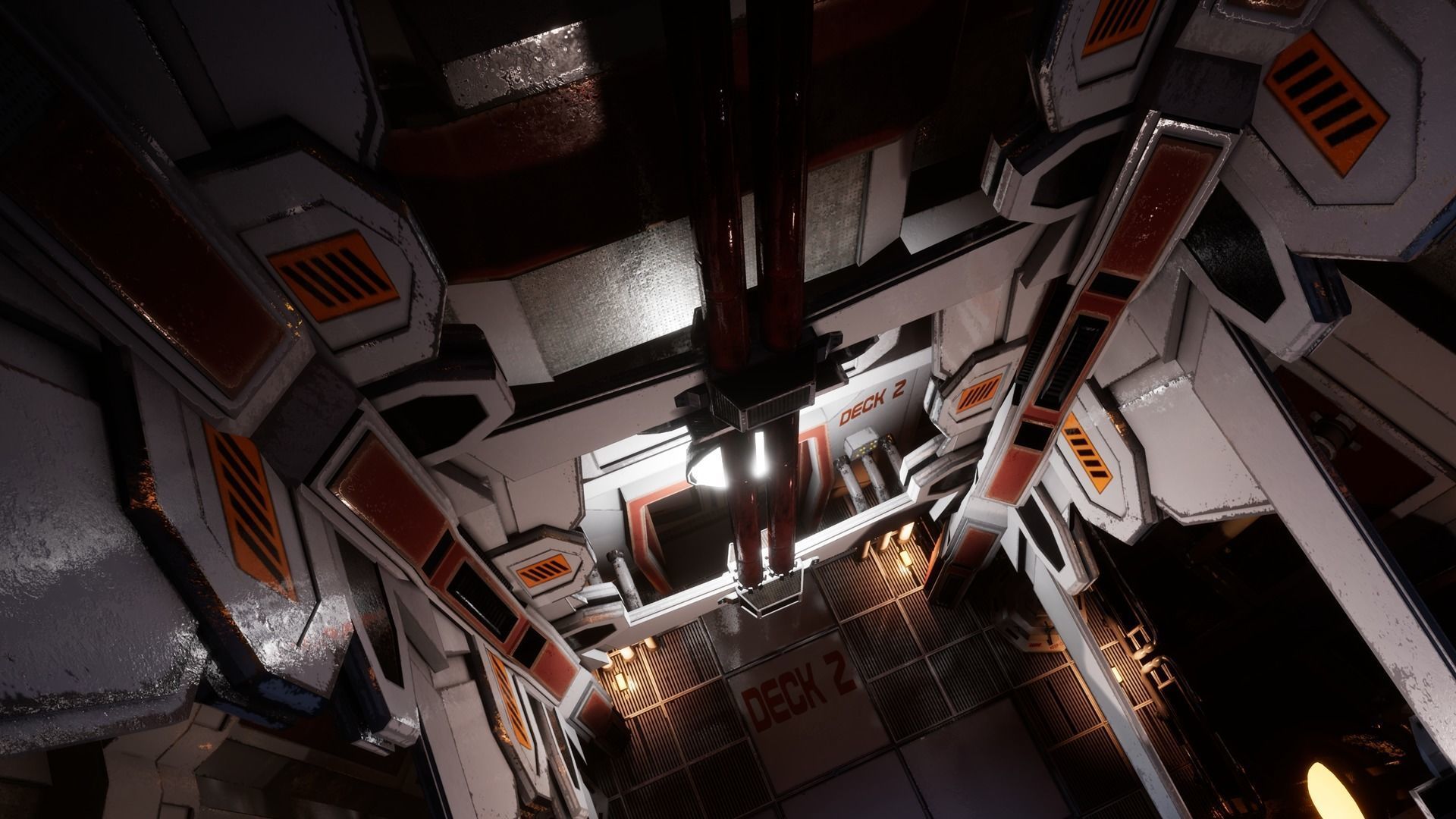 Retro Sci-fi Modular Environment Kitbash Low-poly 3D model_12