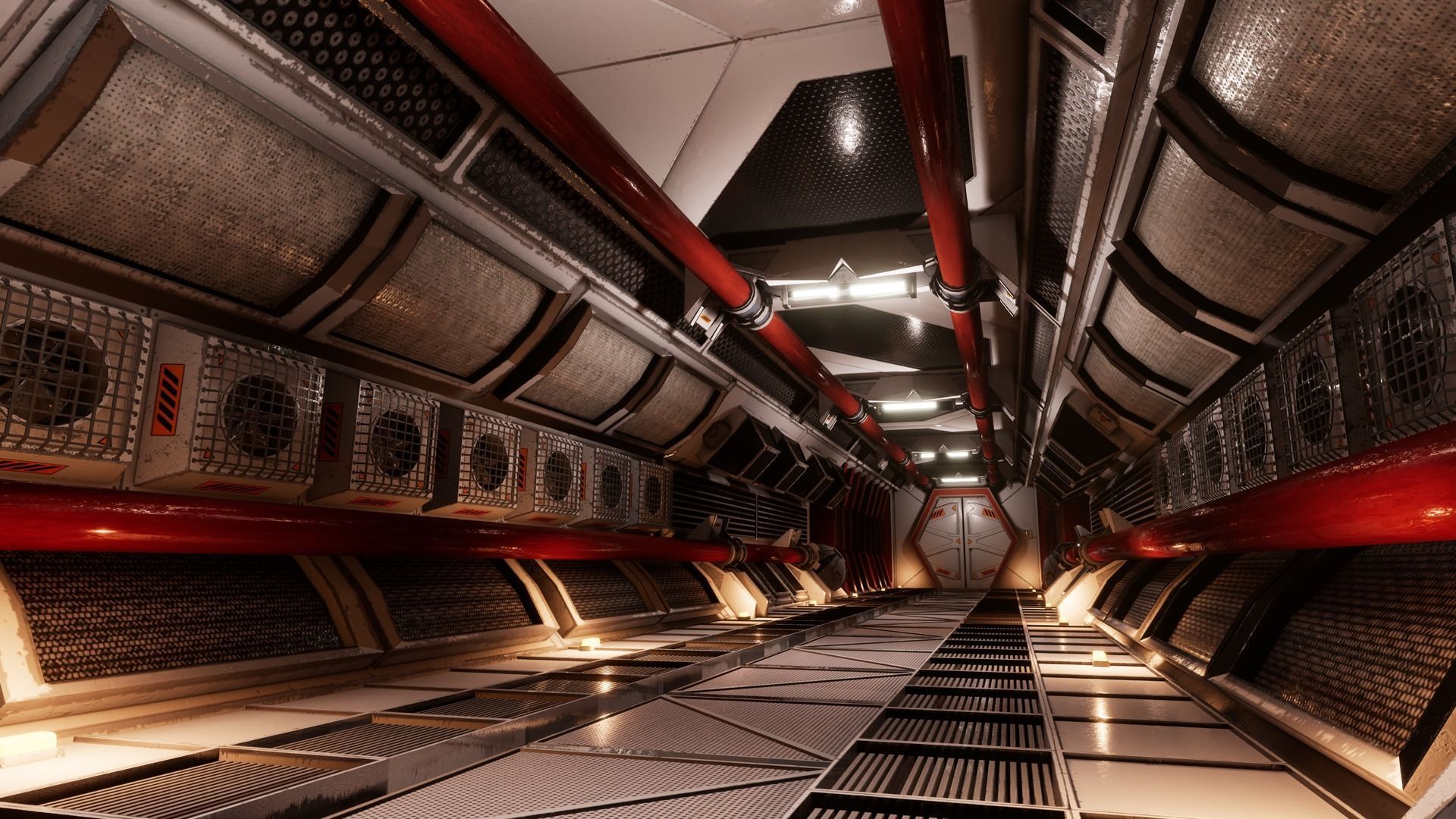 Retro Sci-fi Modular Environment Kitbash Low-poly 3D model_10