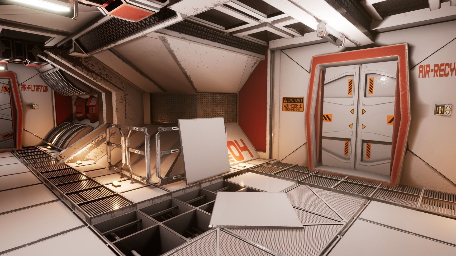 Retro Sci-fi Modular Environment Kitbash Low-poly 3D model_14