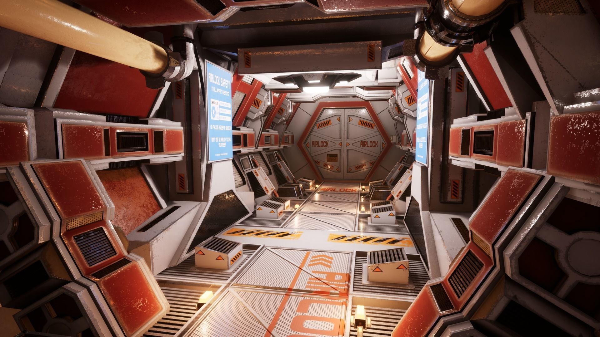 Retro Sci-fi Modular Environment Kitbash Low-poly 3D model_9