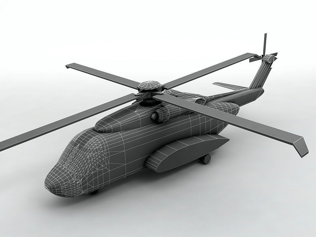  Sikorsky S92 Helicopter -1 Low-poly 3D model_2
