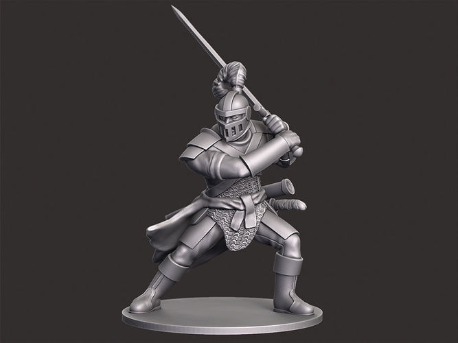 Human Knight Miniature 3D print model