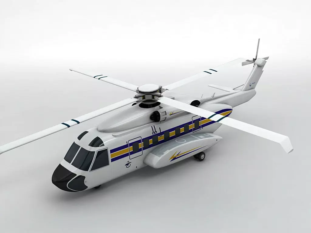 Sikorsky S92 Helicopter -2 Low-poly 3D model