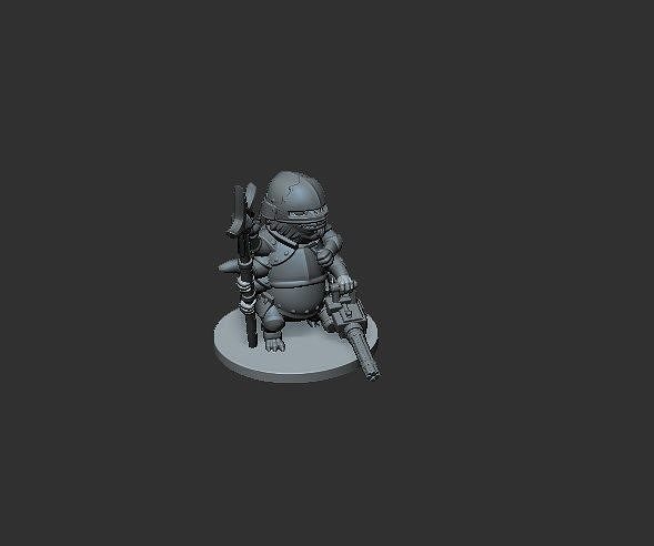 Alien Miniature - Minigun Knight Free 3D print model