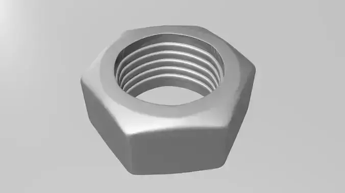 Steel Hex Nut 3D model