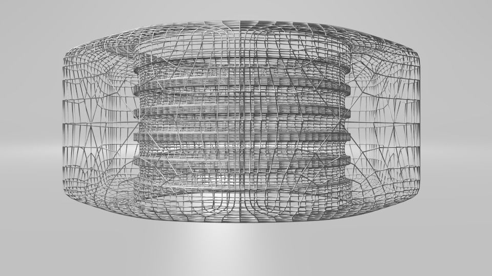Steel Hex Nut 3D model_6