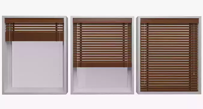 Wood blinds window