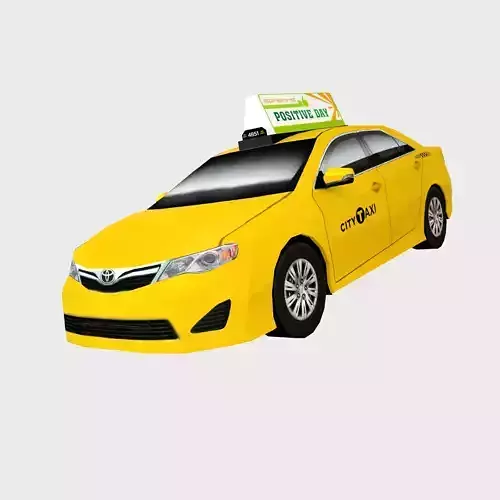 Toyota Camry city cab taxi low polygon model