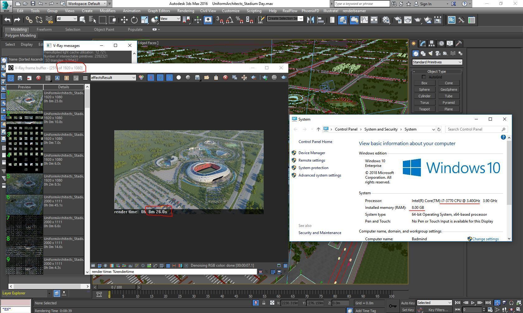 Stadium full scene 3d 3D model_9