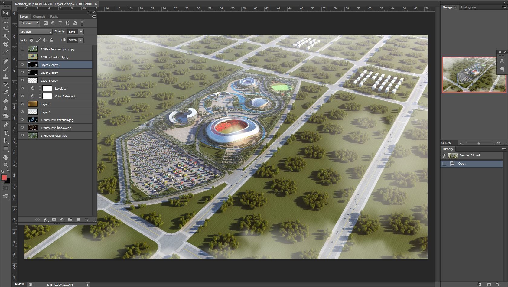 Stadium full scene 3d 3D model_10