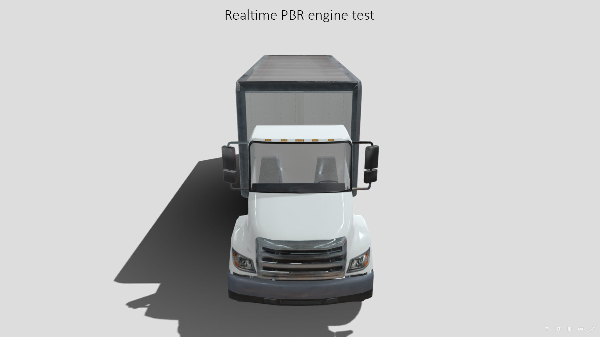 Hino 338 low poly box truck no logos used Low-poly 3D model_1