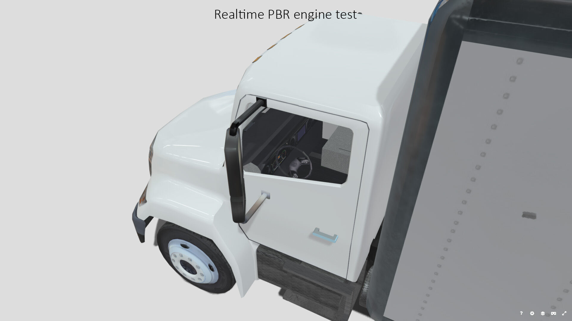 Hino 338 low poly box truck no logos used Low-poly 3D model_4