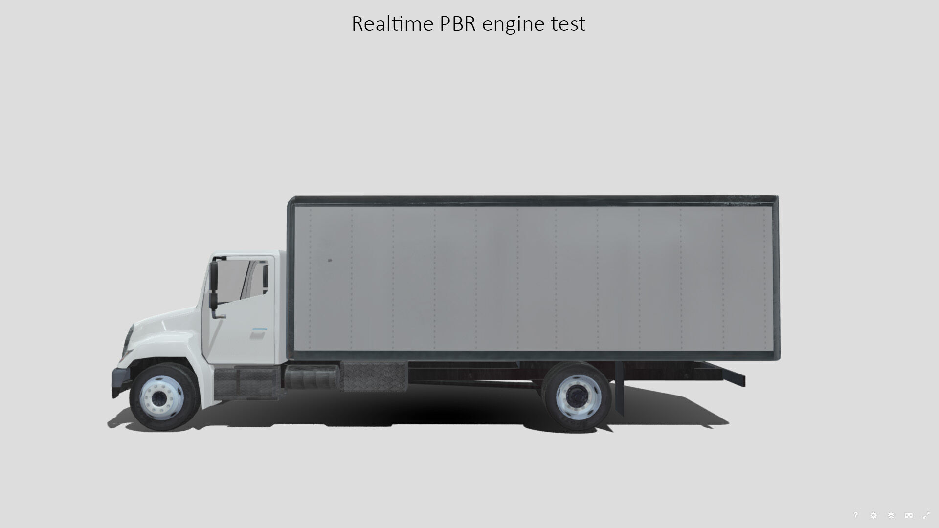 Hino 338 low poly box truck no logos used Low-poly 3D model_2