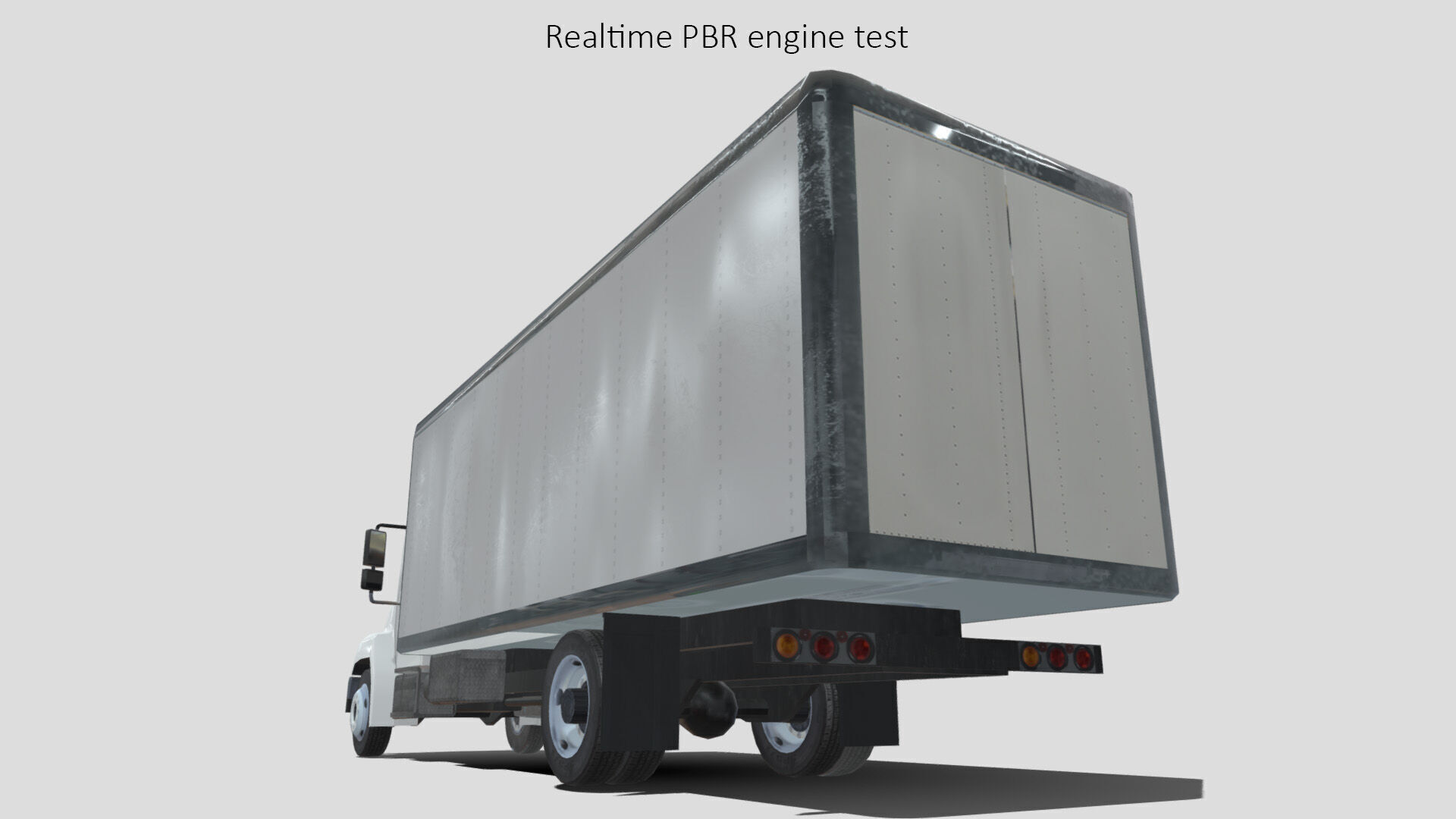 Hino 338 low poly box truck no logos used Low-poly 3D model_3