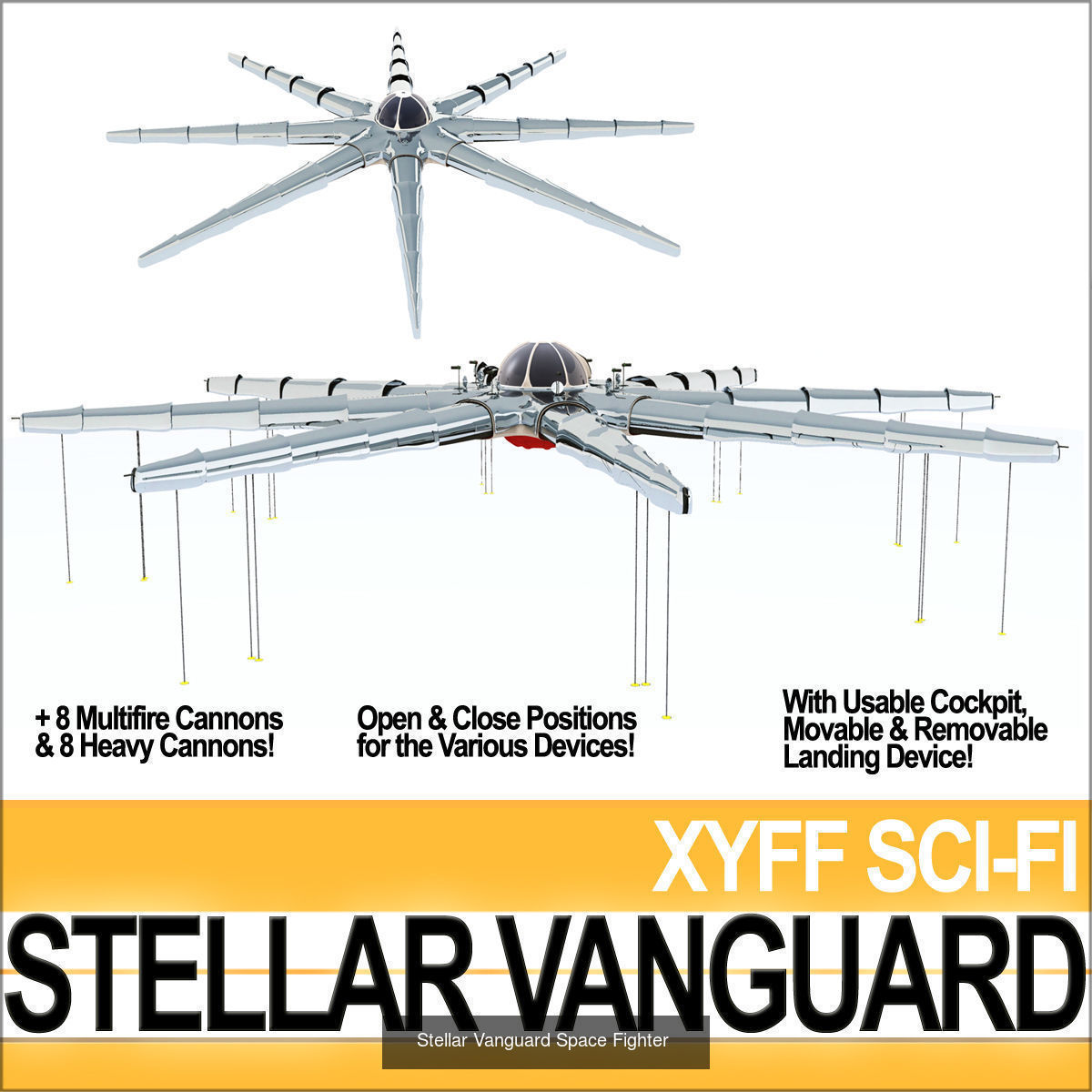 Spaceships Collection futuristic spacecraft _4