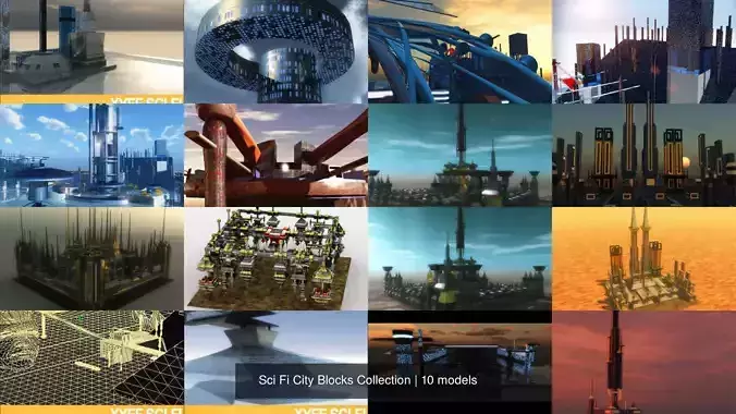Sci Fi City Blocks Collection 