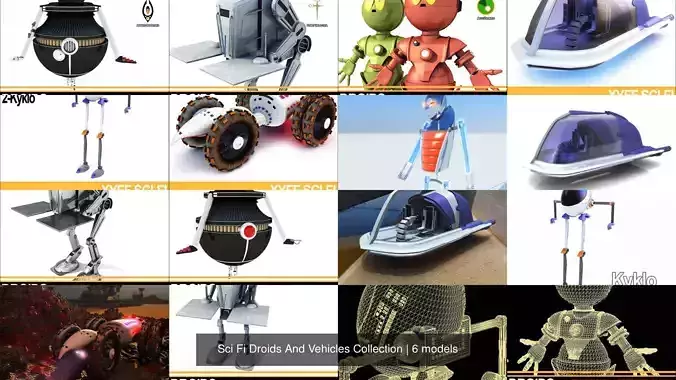 Sci Fi Droids And Vehicles Collection 