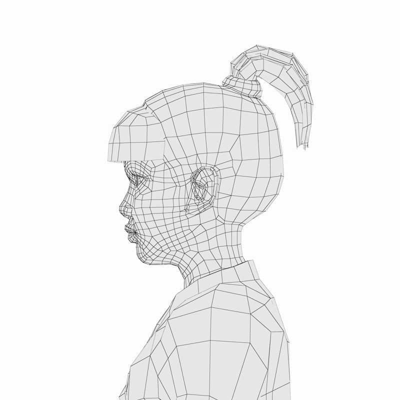 Naomi Low-poly 3D model_11