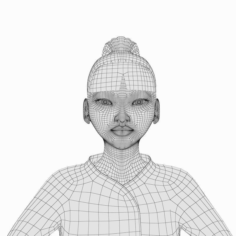 Naomi Low-poly 3D model_16