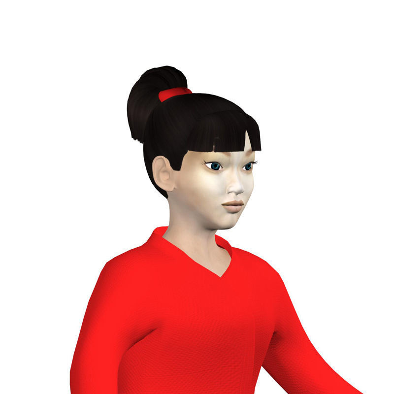 Naomi Low-poly 3D model_1