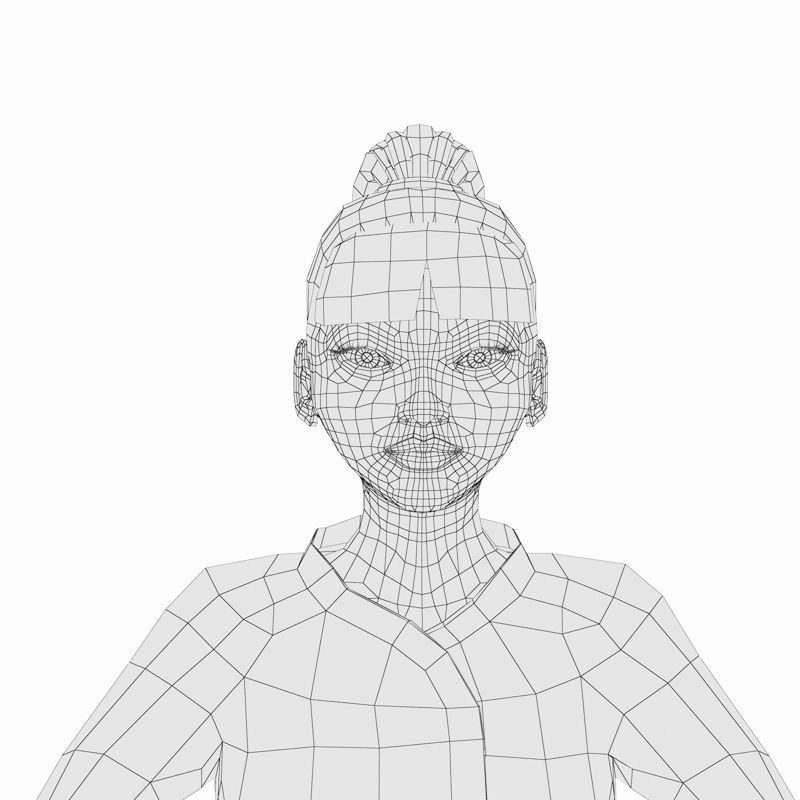 Naomi Low-poly 3D model_10