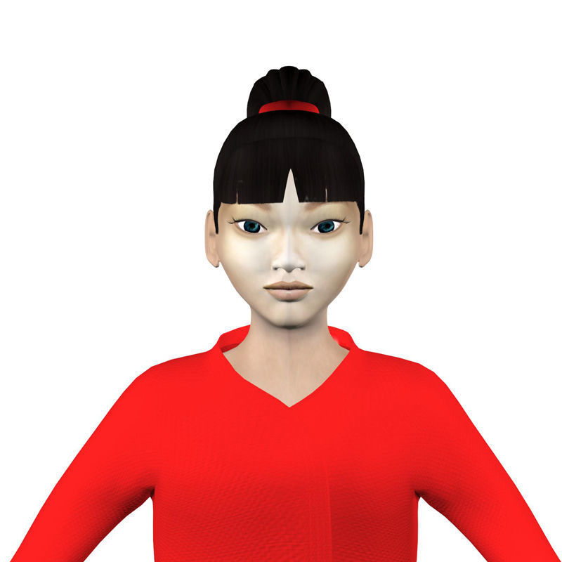 Naomi Low-poly 3D model_0