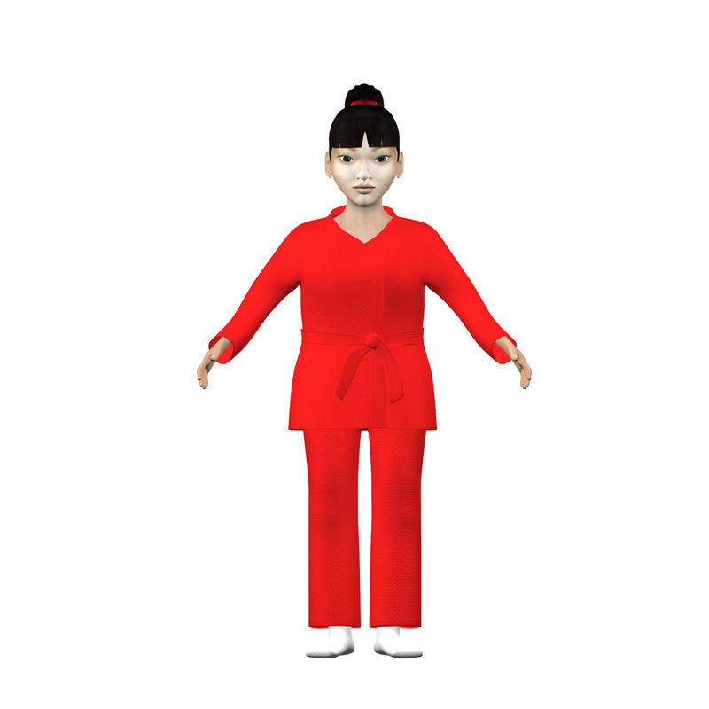 Naomi Low-poly 3D model_3