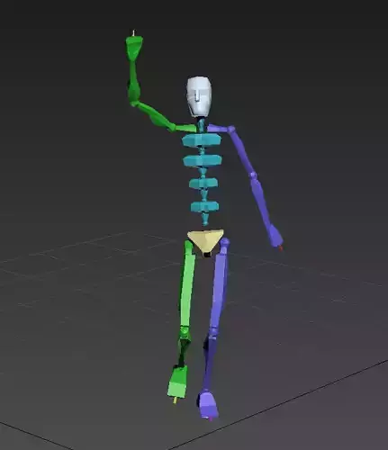 yellow red card 47-7in1 motion capture 3D model