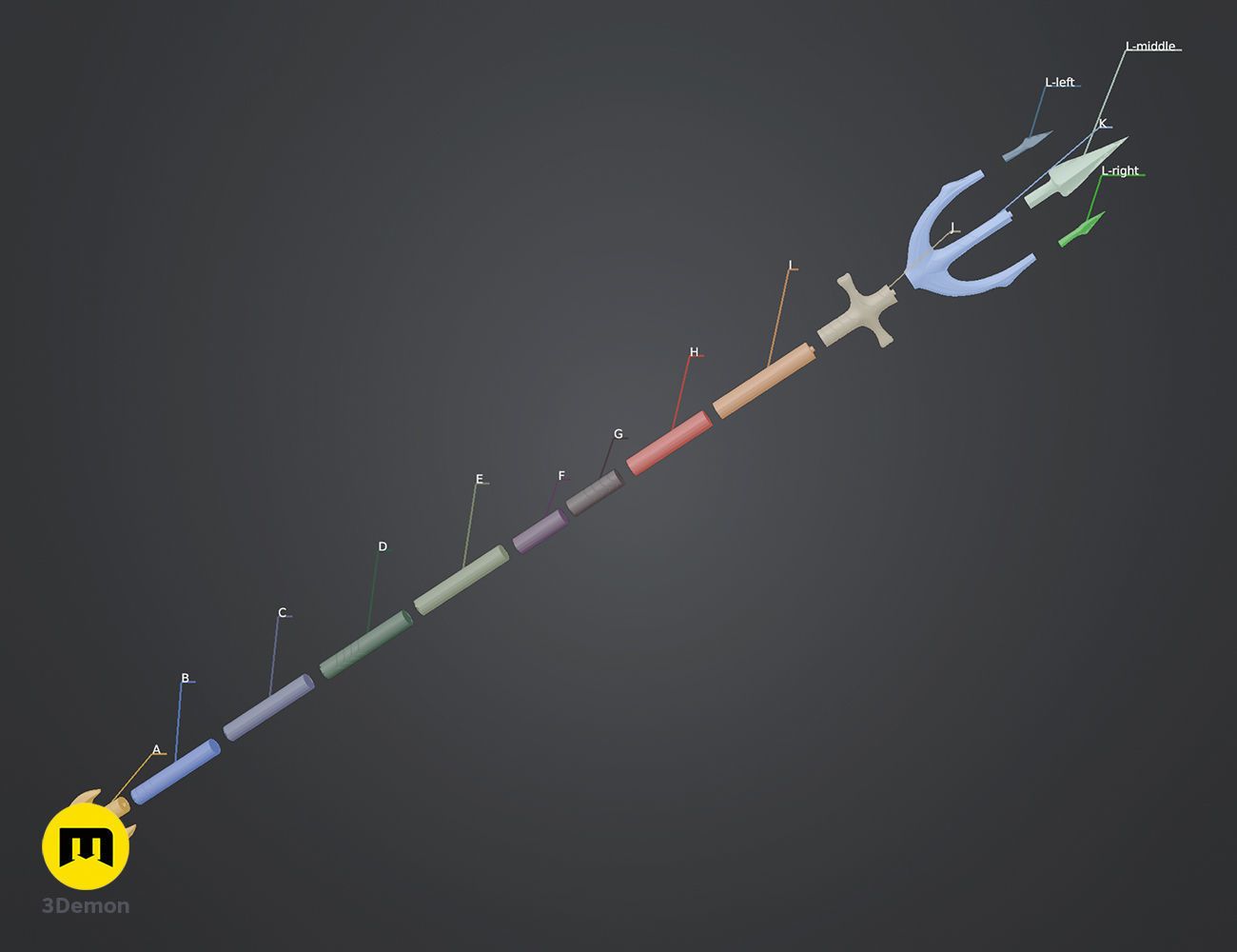 Aquaman - Trident of Poseidon 3D print model_3